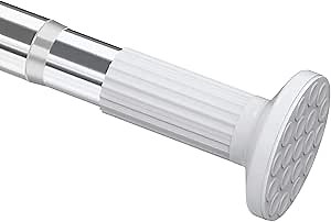 Umimile Tension Curtain Rod, 51-126 inch Adjustable Spring Shower Tension Curtain Rod, Stainless Steel Closet Rod for Windows or Shower, No Drilling, No Rust, Easy to Install
