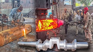 Unbelievable Scale: Manufacturing Giant Crankshafts for Ammonia Compressors #forging #engineering #manufacturing #crankshaft | My Idea