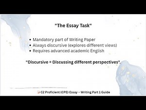 📝C2 Proficient (CPE) Essay – Writing Part 1 Guide