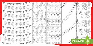 Christmas Printable Colour-in Wrapping Paper