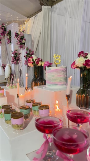 Stunning Pink Wedding Dessert Table Setup Ideas