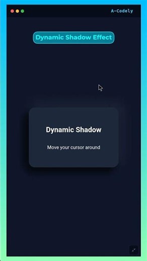 Dynamic Shadow Effect with HTML, CSS & JavaScript 🔦✨