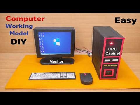computer working model making at home using waste materials | DIY PC | craftpiller ‪@howtofunda‬​