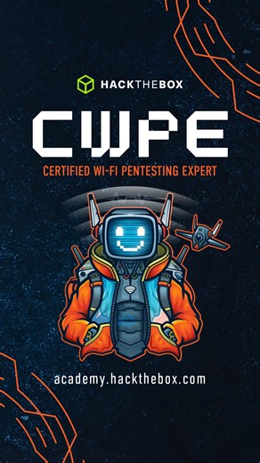 Hack The Box on Instagram: "The signal is strong. Let’s not assume the rest is 📡 Meet the HTB Certified Wi-Fi Pentesting Expert! A hands-on certification designed to teach you how modern Wi-Fi networks really work, how they’re assessed, and where they tend to fall apart. Find the link in our bio 🙏 #HTB #Cybersecurity #informationsecurity #redteam #wifipenesting"