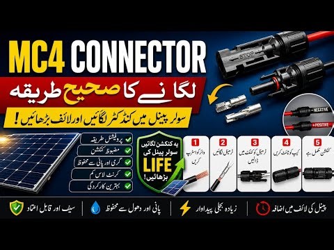 MC4 Conecter سولر پینل کے ساتھ لگانے کا صحیح طریقہ اس کو اپ اچھے طریقے سے اپ لگاتے ہیں