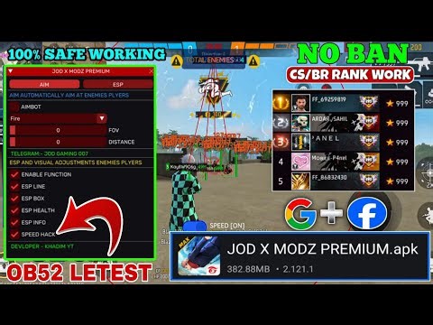 NEW CS RANK MOD MENU || ARBAZ MOD BY JOD GAMING || AIMKILL SPEED MOD FULL SAFE 100%
