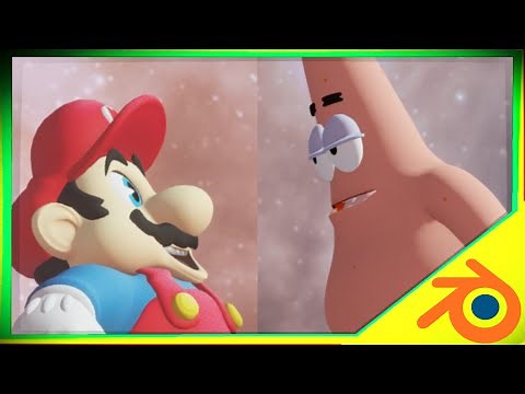 Patrick shoots Mario but its Overly Dramatic (3D Animated)
