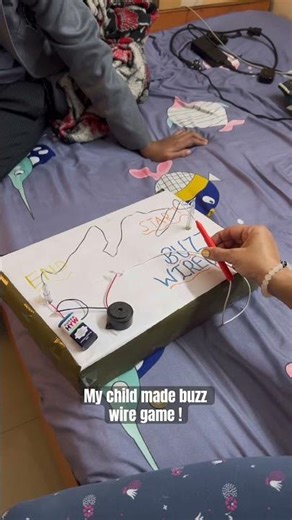 Buzz wire game DIY #game #vlog #ytshorts #fun #kidsgame #homemade