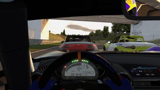 A heated 4-car battle to the line in the MX-5's at the Nürburgring Combined circuit - Dan Skinner sneaks through and wins by .028! 🔥 | iRacing