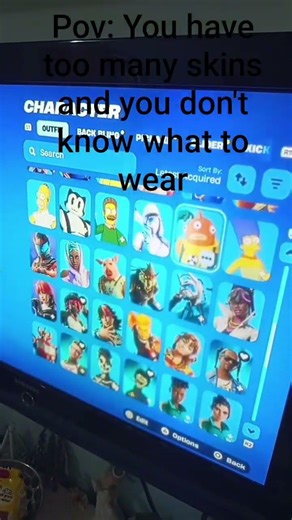 Pov: When you have too many skins 😐 fyp# #Fortnite game#