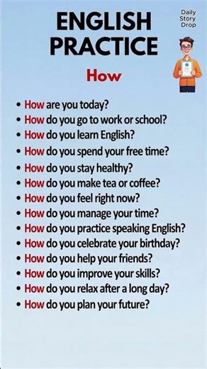 Master “How” Questions in English #englishconversation #speakingpractice #englishfluencytips