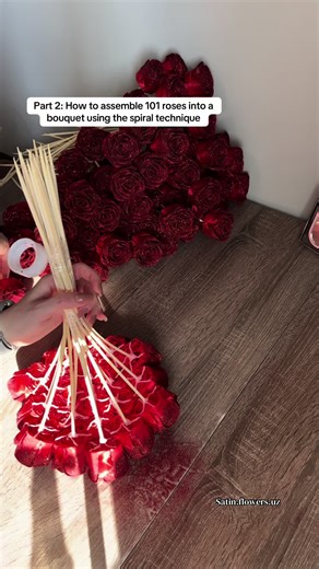 Assemble 101 Roses into a Stunning Bouquet
