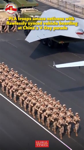 122K views · 2.1K reactions | Viral footage from China’s V-Day military parade on Wednesday showcases PLA troops jogging in flawless synchronization to board vehicles, captivating Chinese social media. Netizens are amazed: "It’s like a video game, but it’s real!" #VDay | Global Times | Facebook