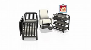 STL File, Nursery Set (crib, Changing Table & Rocking Chair), Dollhouse Miniature, 3D Object - Etsy