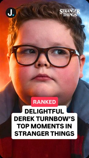 Onscreen: Film, TV & Media Culture on Instagram: "Stranger Things’ Dipsh*t or Delightful Derek has become an icon thanks to Stranger Things Season 5 and his memorable lines! What has been your favorite Derek Turnbow moment in Stranger Things so far? 👓 Hopefully he continues being a mainstay in the finale so we can add new lines to this list 😂 #StrangerThings #StrangerThings5 #StrangerThingsSeason5 @jakeconnellyofficial @strangerthingstv @netflix"