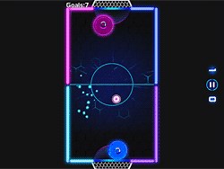 Glow Hockey HD - Play Now on Y8.com