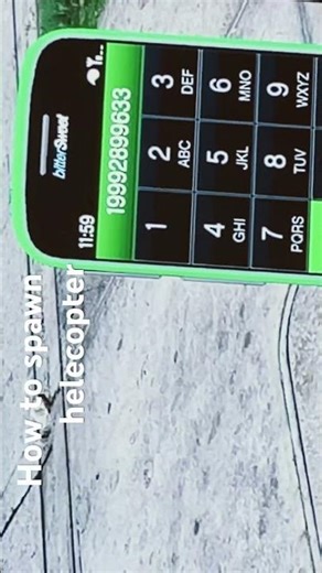 Secret code to spawn helecopter ￼