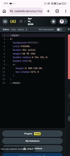 CSS Battles Daily Target 14th April 2026 Solution | 154 chars | CSS Challenges #cssbattles #css
