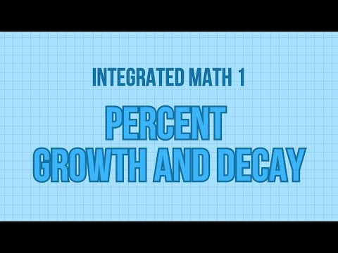 Integrated Math 1 | Percent Growth and Decay