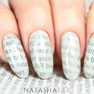 3.7K views · 58 reactions | #newspapernails ! Full video on @youtube link in bio . I love #grey nails! • • • • • • #nailsvideos #nailsartvideos #nailsdone #nailartwow #hairandnailfashion #notd #nailsartcentral #nailsartclips #nailsarttut #nailsarttvids #nailartclips #nailartvideos #nailsvideo #nailvideos #nailswag #nail #nails #nailart #nailartist #naildesign #nailtech #nailedit #nailpolishaddict #nailstagram #natashalee #nailartaddict #manicuresvideos | Natasha Lee | Facebook