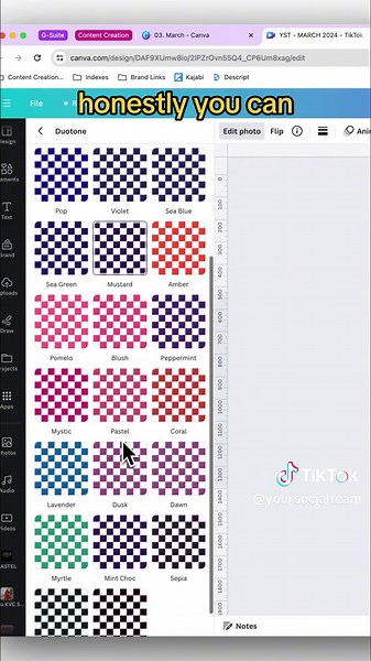 Canva tip!! If you find an element that you love but the color is not quite right, here is how you change it! Some elements in canva give you the option to easily change the color. And other times that option isnt available. Mainly if that element was uploaded as an “image” and not a vector based design. You can actually change the element color using the duotone effect in Canva! #canva #canvadesigntutorial #canvatip #canvatips #canvahack #canvadesign #canvatemplate #canvaidea #canvatutorial #ca
