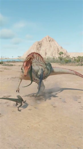 Spinosaurus Surrounded by Raptors…