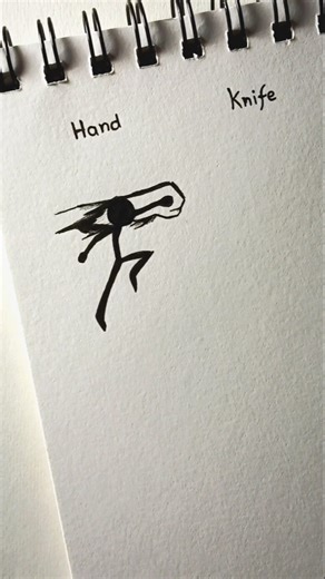 How to draw body with (Hand, knife, Magic) #shorts