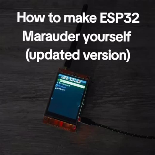 Zain-Ul-Arfeen | Developer & Designer on Instagram: "How to make your own ESP32 Marauder (Updated Version) ⚡🛠️ Turning a tiny microcontroller into a cybersecurity toolkit is wild 🤯 From scanning networks to testing signals, the ESP32 Marauder helps you understand how Wi‑Fi works and how to protect your devices from attacks 🔐📡 This isn’t for hacking strangers. It’s for learning, research, and ethical security testing only 👨‍💻⚠️ If you’re into hardware hacking, IoT experiments, or ethical cy