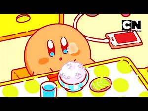 Kirby Cute Animation Eating rice on Cartoon Network in Pika Major