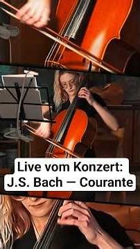 J.S. Bach: Courante (Cello Suite No. 2 in D minor) — LIVE Concert #cello #concert #klassischemusik