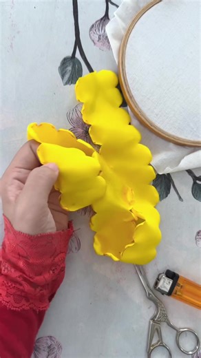 How to make Flower Ribbon Embroidery Using satin Cloth #ribbonembroiderydesign #ribbonembroiderytutorial #embroideryforbeginners #sulampita #embroiderycraft | Asnimar Embroidery