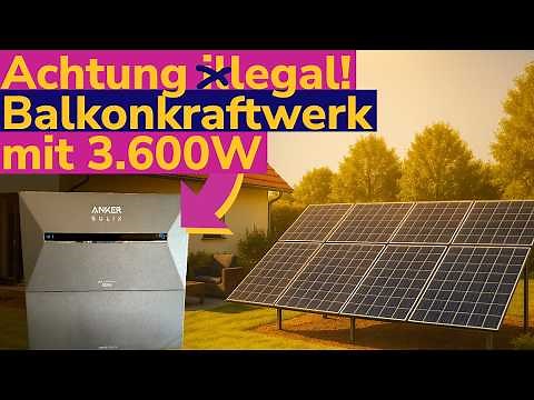 Balkonkraftwerk mit 8 Solarmodulen (3,6kW): Anker SOLIX Solarbank 3 Pro machts möglich