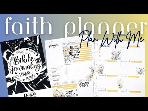 Faith Plan With Me: Using the New Bible Journaling Stickers from AmberPlansHerDay