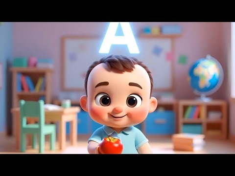 A for apple 🍎 B for Ball ⚽ baby teaching cartoon video #baby