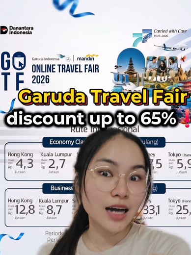 GOTF: Diskon hingga 65% untuk Tiket Garuda