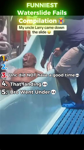 Ranking FUNNIEST Water Slide Fails 😂 (last one is insane) #shorts #funny