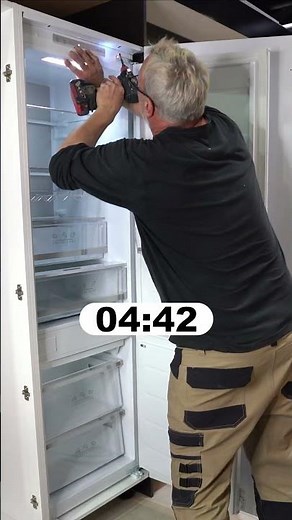 Check out how easy it is to install the integrated fridge everyone’s talking about!