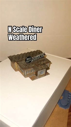 N Scale Diner Weathered T-O Scales #modeltrains #3dprinting #3dmodeling