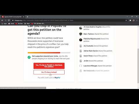 Signing an Online Petition || Change.org