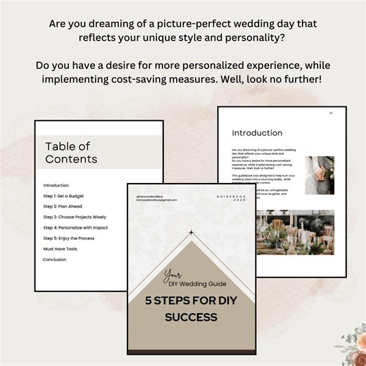 DIY Wedding Guide: 5 Steps to Success (ebook) - Etsy
