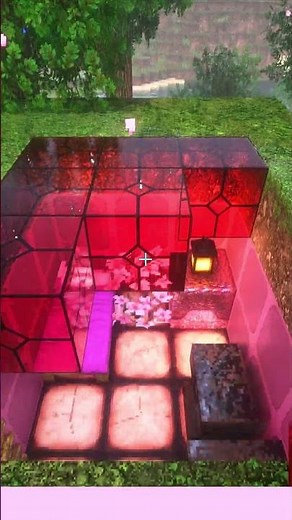 Pink Underground House in Minecraft 🌸🏠#minecraft #shorts