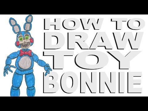 How to draw Toy Bonnie (FNaF 2)