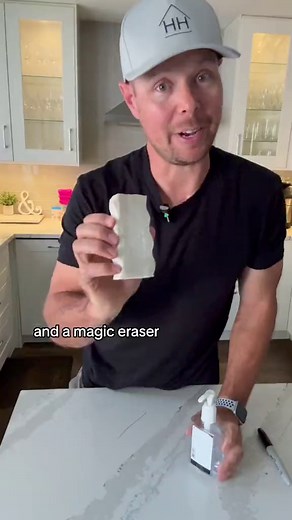 Stone countertops can be tough to remove stains like permanent marker. Here’s an easy way to remove permanent marker without damaging your countertops! Download my FREE Appliance Maintenance Checklist ✅🔗 #home #tips #cleaning #kitchen #cleaning