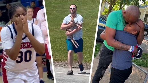 ICYMI: Dad shaves locs for daughter, a soldier surprise, a deer rescue, kittens and a bear