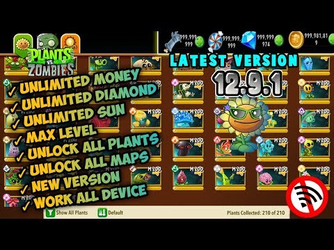 PLANTS VS ZOMBIES 2 MOD APK V12.9.1 LATEST VERSION || UNLIMTED MONEY & UNLOCK ALL PLANTS, MAP ETC.