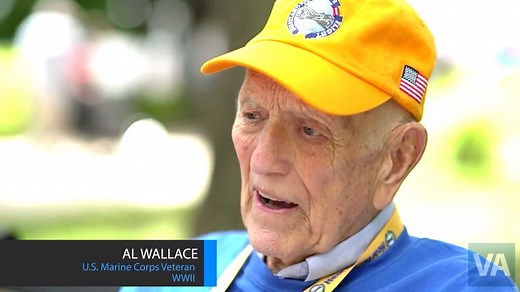 2.7K views · 163 reactions | WWII Marine corps Veteran, Al Wallace, recalls meeting President Truman after the end of World War II. He shared his story while visiting D.C. with Honor Flight KC from Kansas City. | U.S. Department of Veterans Affairs | Facebook