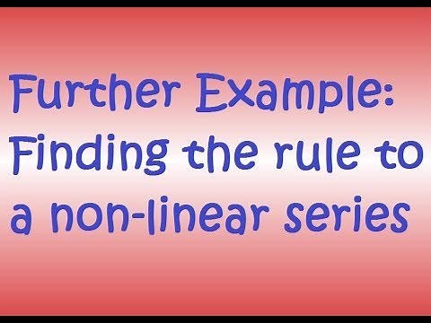 Further example for finding the rule for non linear sequences