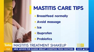 Mastitis, is a painful condition caused by inflammation of the breast that can lead to infection, it affects one in every five breastfeeding mothers. #9Today | WATCH LIVE 5.30am | TODAY