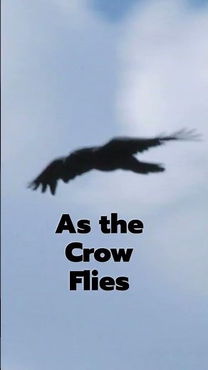 As the crow flies