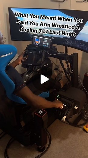 TheFlightDoc on Instagram: "Last night I arm wrestled a Boeing 747 🤣 Follow for more! Check out my YouTube channel (link in bio) for a setup tour! Setup Monitor: Samsung G9 57 inch Ultrawide Rig: SimLab P1X Pro Motion: Qubic QS210 PFD: Grid Engineering Porsche DDU Yoke: @tmthrustmaster Boeing Throttle: Honeycomb Bravo Game: @msfsofficial #microsoftflightsimulator #msfs #msfs2020 #flightsim #microsoftflightsimulator2020"